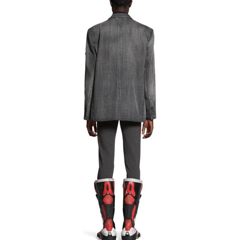 Purchase 巴黎世家 FW23 水洗徽标西装外套 常规版型 - 石灰灰 767953TPW541011