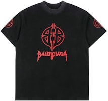 Balenciaga FW23 Alphabet Logo Print Black T-Shirt Regular Fit . 764235TPVI21568 Balenciaga FW23 Alphabet Logo Print Black T-Shirt Regular Fit . 764235TPVI21568