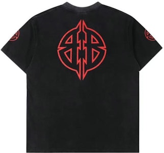 バレンシアガ FW23 アルファベットロゴプリント ブラックTシャツ レギュラーフィット 764235TPVI21568 Lookbook バレンシアガ FW23 アルファベットロゴプリント ブラックTシャツ レギュラーフィット 764235TPVI21568