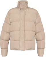 Balenciaga FW23 Beige Puffer Jacket with Stand Collar for Men 766614TPO069501 Balenciaga FW23 Beige Puffer Jacket with Stand Collar for Men 766614TPO069501