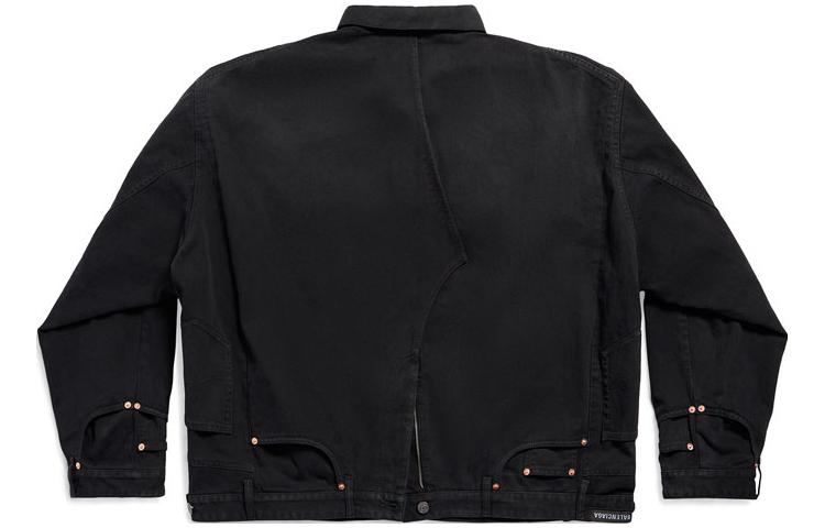 Balenciaga FW23 Black Denim Jacket Single-breasted Pocket Unisex Loose Fit. 767943TNW111672 圖 3