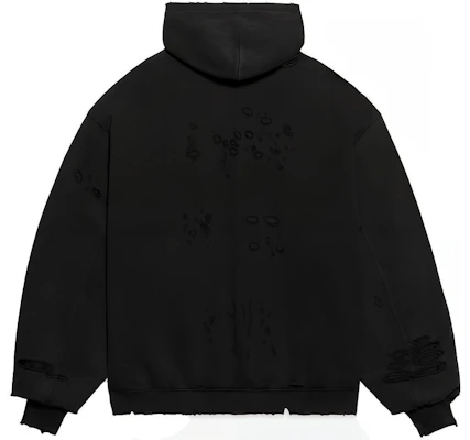 巴黎世家FW23黑色破坏风艺术印花卫衣. 659403TKVB61093 Lookbook 巴黎世家FW23黑色破坏风艺术印花卫衣. 659403TKVB61093