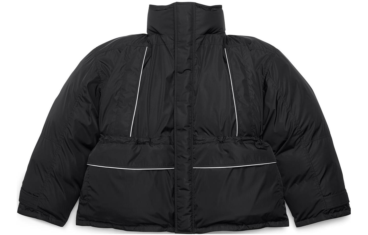 Balenciaga FW23 Black Logo Print Long Sleeve Jacket Unisex Oversized Fit 751715TNO191000