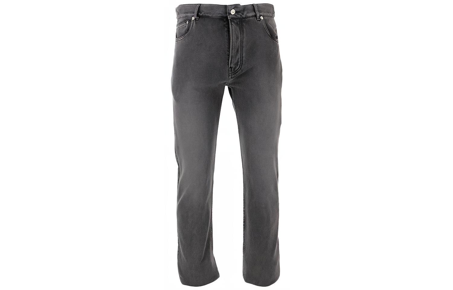 Balenciaga FW23 Black Loose Fit Button Straight-Leg Jeans 662766TKVG51000