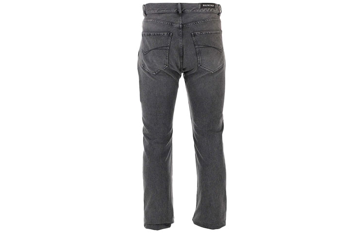 Lookbook Balenciaga FW23 Celana Jeans Hitam Loose Fit Straight-Leg Kancing 662766TKVG51000