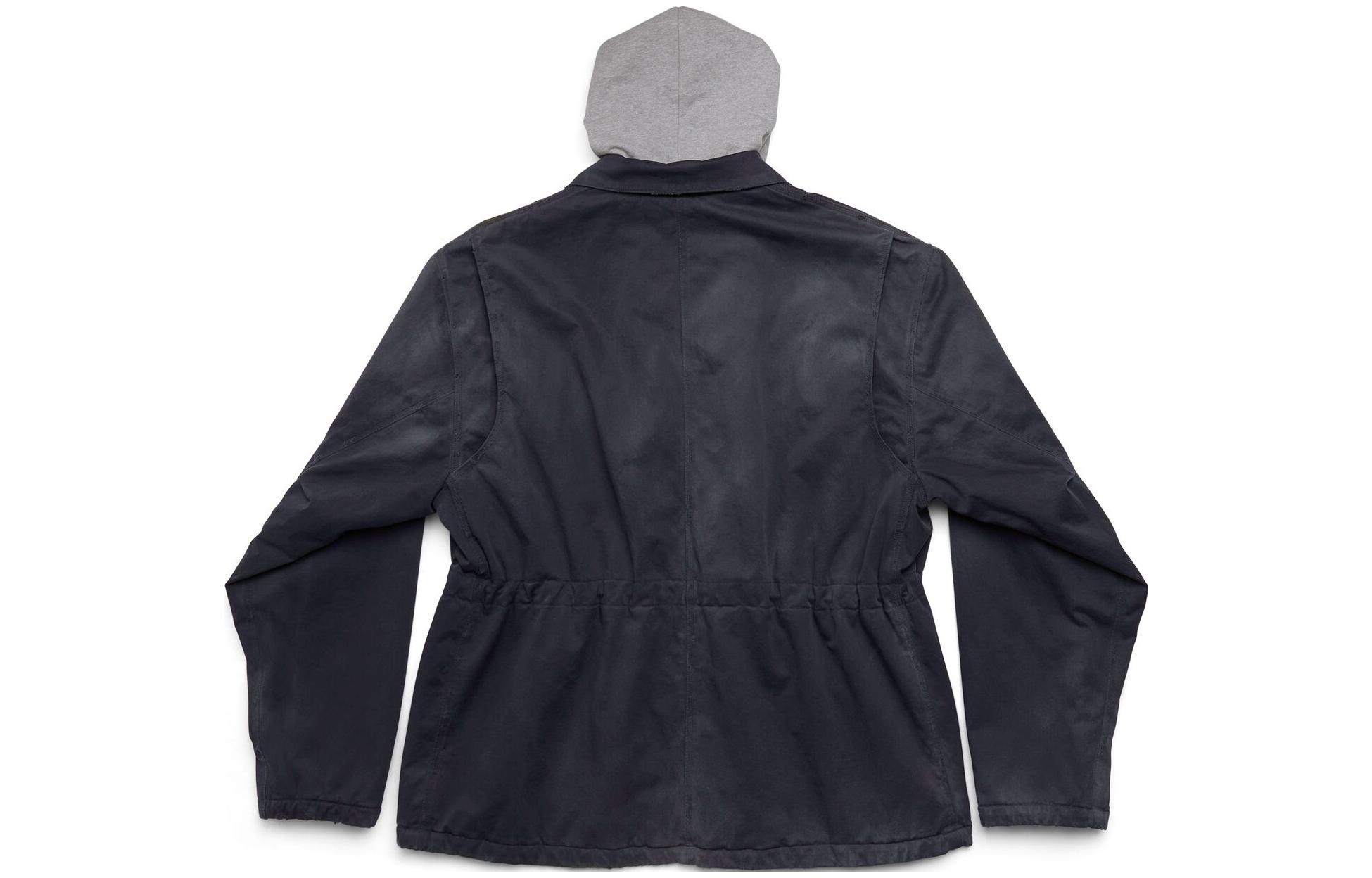 Lookbook Balenciaga FW23 黑色拼接口袋加大版外套 男女通用 751713TOP084100