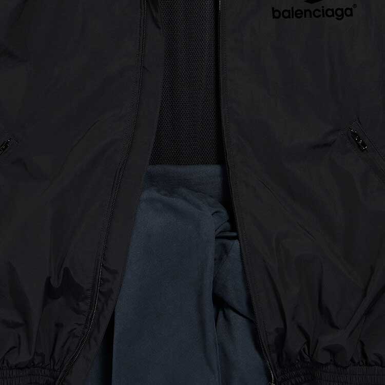 Balenciaga FW23 Black Patchwork Zipper Relaxed Fit Unisex Casual Long Sleeve Jacket 770500TNQ251000 圖 6