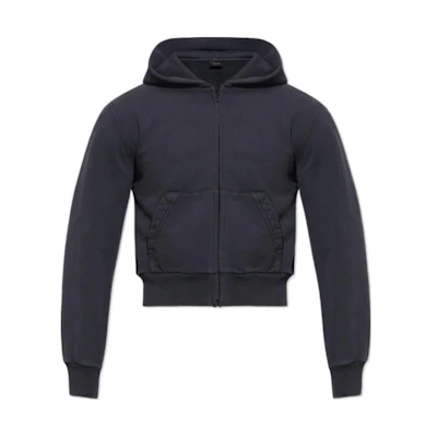 Balenciaga FW23 Black Slim Fit Hoodie with Zipper and Shorts Set for Men. 773284TPVO91083
