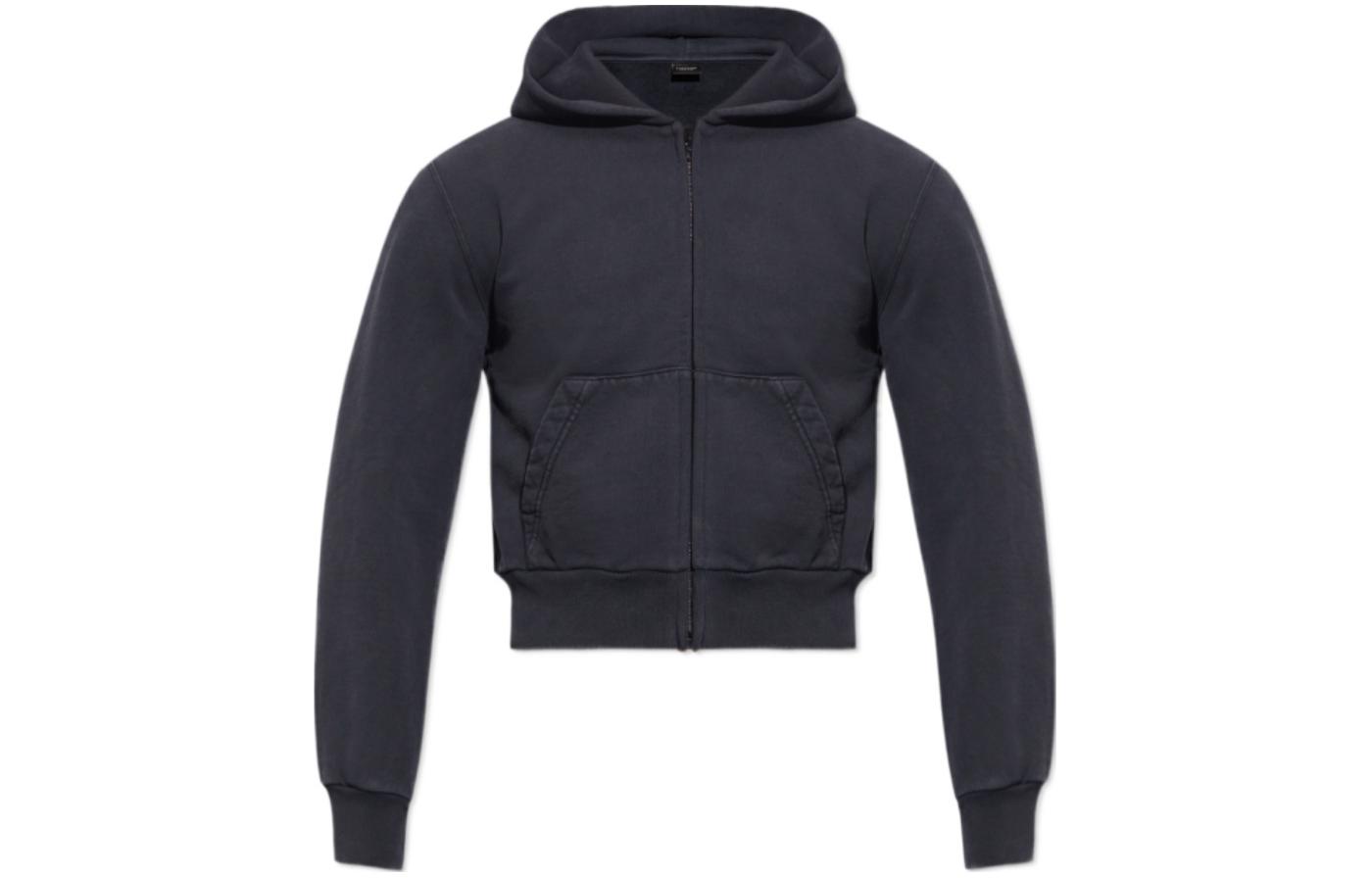 Order 巴黎世家FW23男士黑色修身连帽拉链卫衣及短裤套装 773284TPVO91083