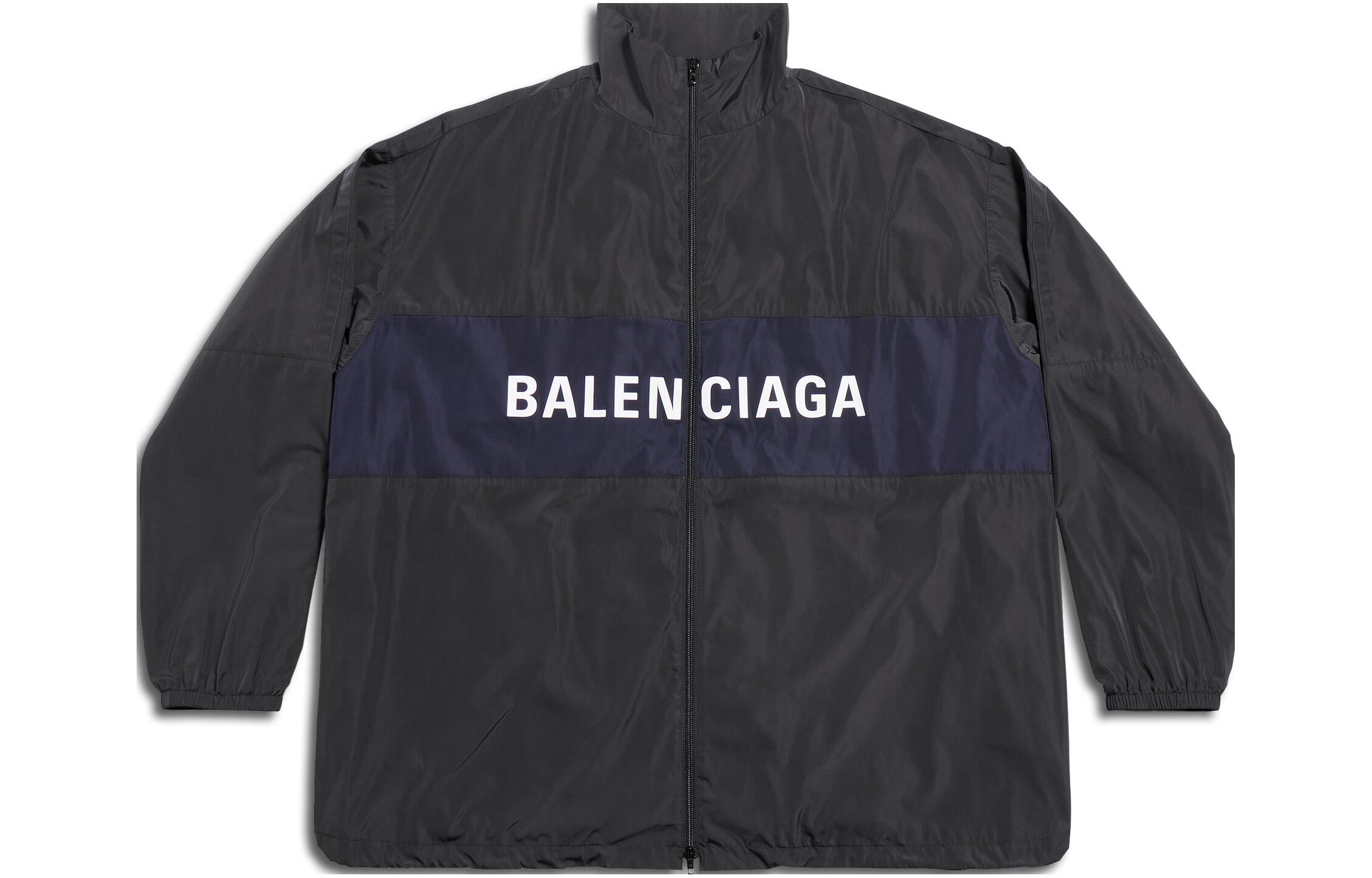 Order バレンシアガ FW23 ブラック ジップアップジャケット レタープリント ユニセックス. 725302TPO061000