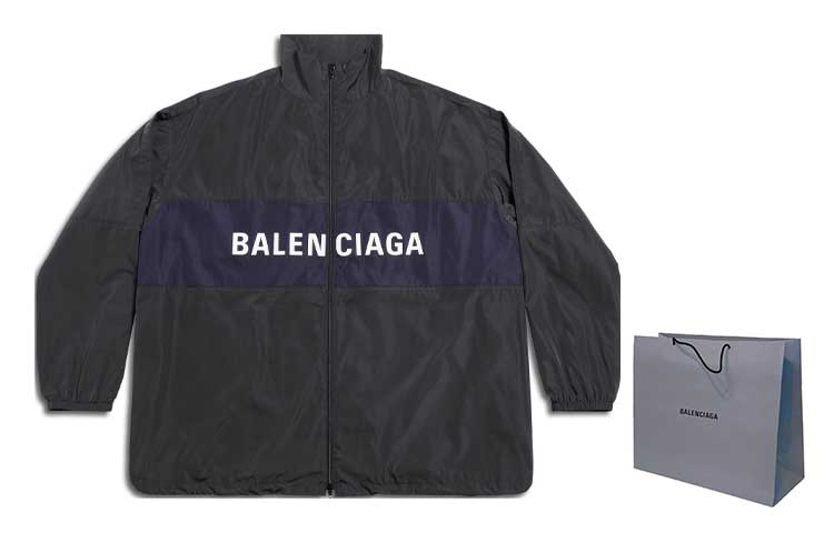 Purchase バレンシアガ FW23 ブラック ジップアップジャケット レタープリント ユニセックス. 725302TPO061000