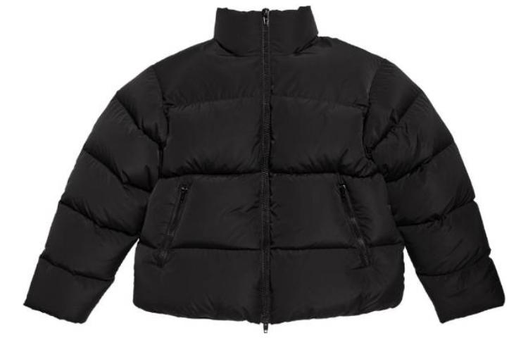 Balenciaga FW23 Black Zip-Up Jacket with Solid Logo Print 770505TPO061000