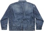 Lookbook Balenciaga FW23 Jaket Denim Biru Longgar Gaya Kasual. 767943TNW654445