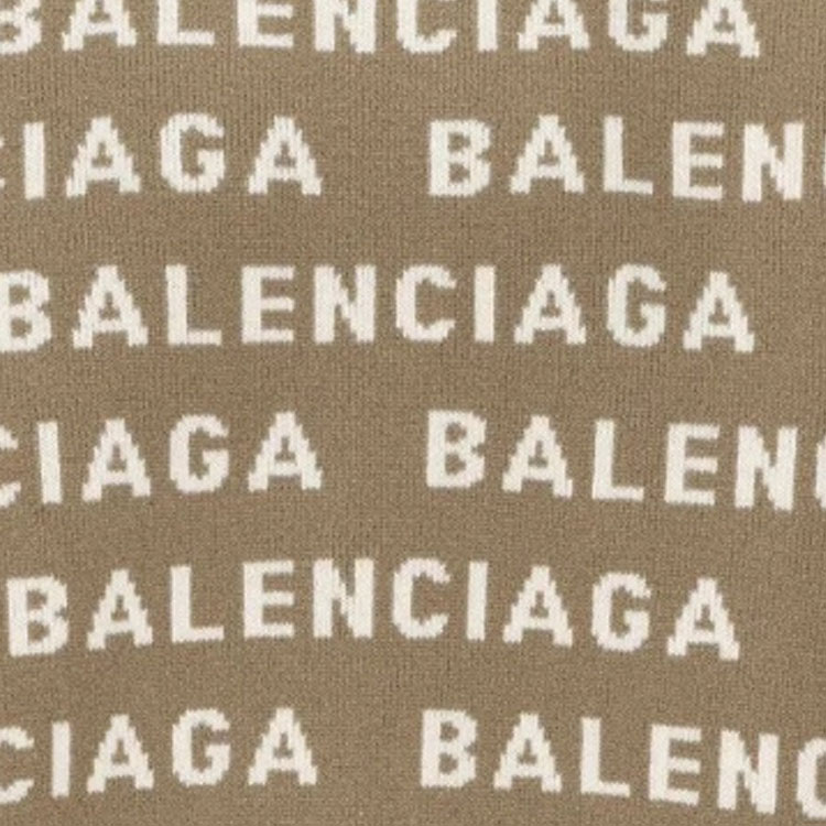 Details for 발렌시아가 FW23 브라운 레터 인타르시아 오버사이즈 크루넥 롱슬리브 스웨터 남성용. 761596T16739677