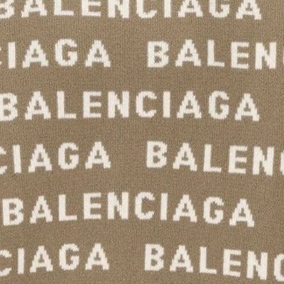 Balenciaga FW23 棕色字母提花男款寬鬆長袖毛衣。 761596T16739677 Details for Balenciaga FW23 棕色字母提花男款寬鬆長袖毛衣。 761596T16739677