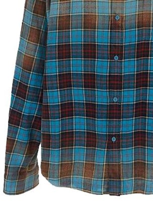 Balenciaga FW23 格紋翻領長袖襯衫 藍色經典版 男裝 715030TMM116305 Cheap Balenciaga FW23 格紋翻領長袖襯衫 藍色經典版 男裝 715030TMM116305