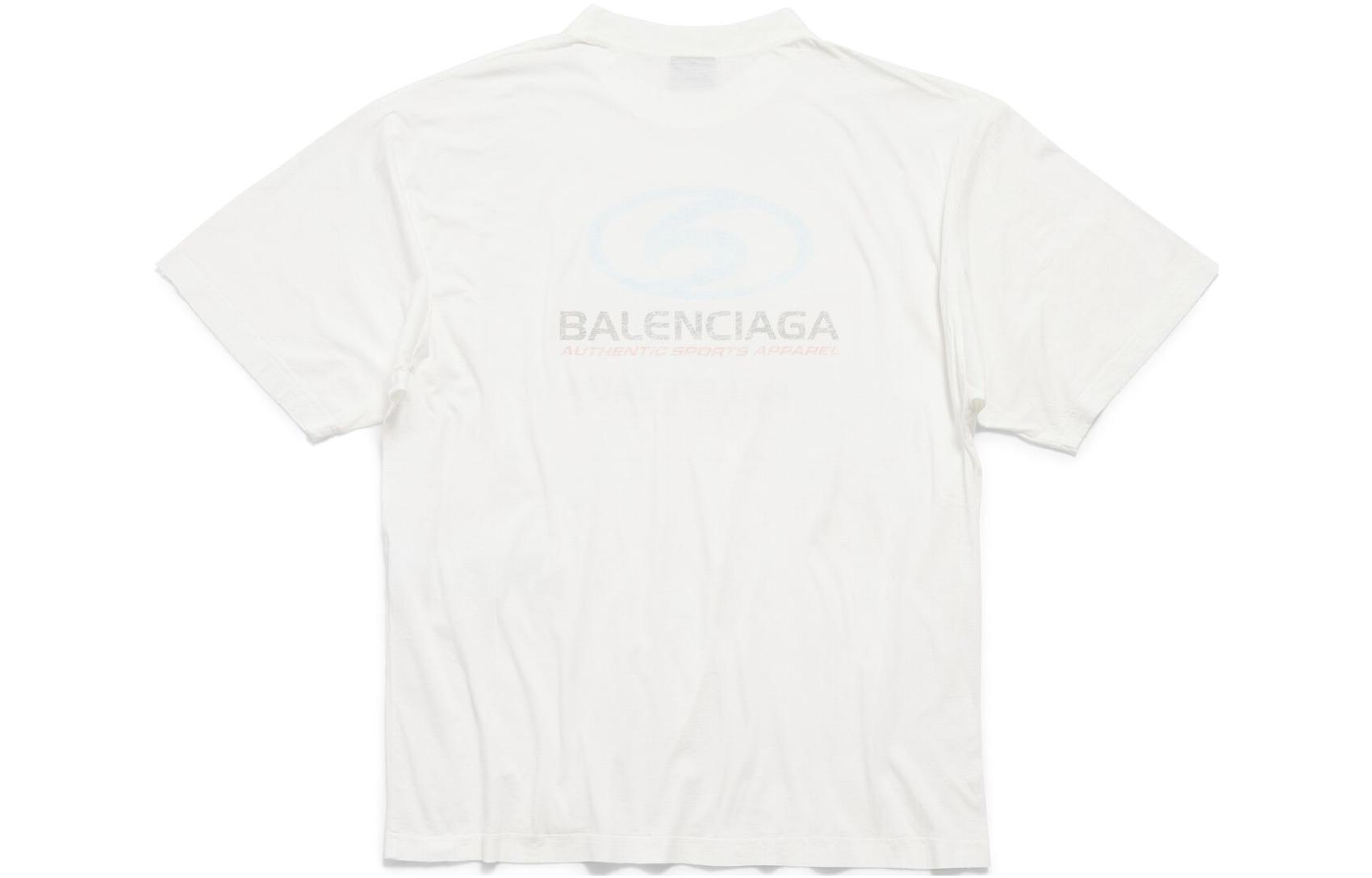 Order バレンシアガ FW23 ユニセックス ロゴグラフィックプリント Tシャツ レギュラーフィット. 764235TPVM39038