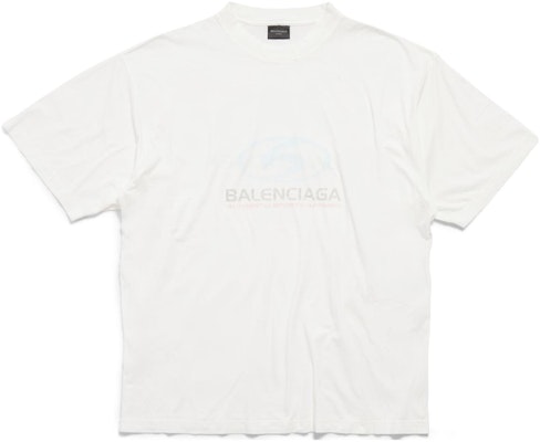 Balenciaga FW23 Distressed Blue Logo Graphic Print Unisex T-Shirt Regular Fit. 764235TPVM39038 Shop Balenciaga FW23 Distressed Blue Logo Graphic Print Unisex T-Shirt Regular Fit. 764235TPVM39038