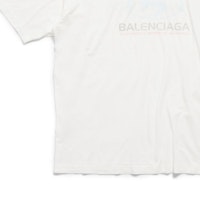 Balenciaga FW23 Baju-T Uniseks Logo Biru Grafik Distressed Potongan Biasa. 764235TPVM39038 Cheap Balenciaga FW23 Baju-T Uniseks Logo Biru Grafik Distressed Potongan Biasa. 764235TPVM39038