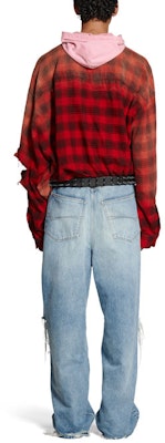 Balenciaga FW23 Distressed Relaxed Fit Unisex Denim Jeans Blue. 697833TDW143341 Sizing Balenciaga FW23 Distressed Relaxed Fit Unisex Denim Jeans Blue. 697833TDW143341