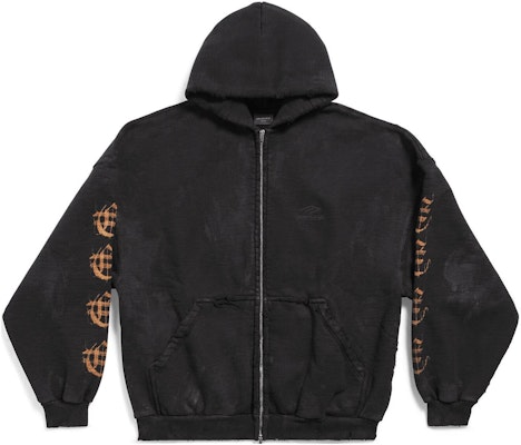Balenciaga FW23 Double-Zip Hoodie Jacket Oversized Unisex Black. 744444TOVD91055 Buy Balenciaga FW23 Double-Zip Hoodie Jacket Oversized Unisex Black. 744444TOVD91055