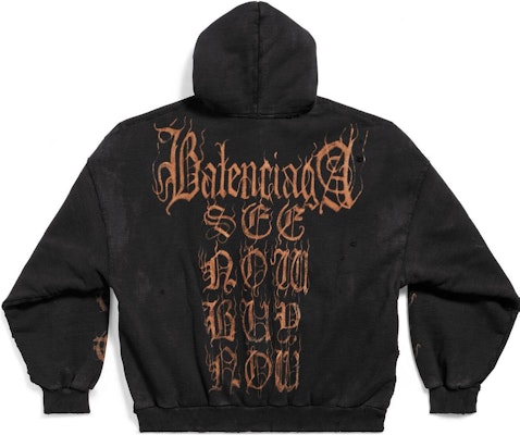 Balenciaga FW23 Double-Zip Hoodie Jacket Oversized Unisex Black. 744444TOVD91055 Lookbook Balenciaga FW23 Double-Zip Hoodie Jacket Oversized Unisex Black. 744444TOVD91055