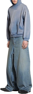 Balenciaga FW23 Baju Biru Unisex Logo Pudar. 767877TPVK24313 Purchase Balenciaga FW23 Baju Biru Unisex Logo Pudar. 767877TPVK24313