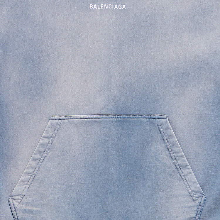 Cheap Balenciaga FW23 Baju Biru Unisex Logo Pudar. 767877TPVK24313