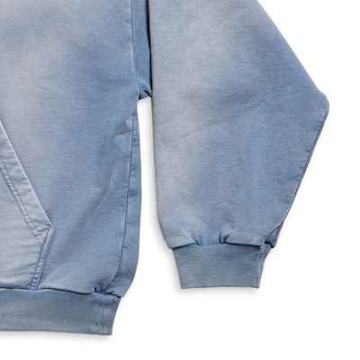 Balenciaga FW23 Baju Biru Unisex Logo Pudar. 767877TPVK24313 1