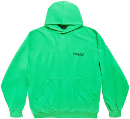巴黎世家FW23綠色Logo印花寬鬆連帽衫男女款 739024TPVD23600 Buy 巴黎世家FW23綠色Logo印花寬鬆連帽衫男女款 739024TPVD23600