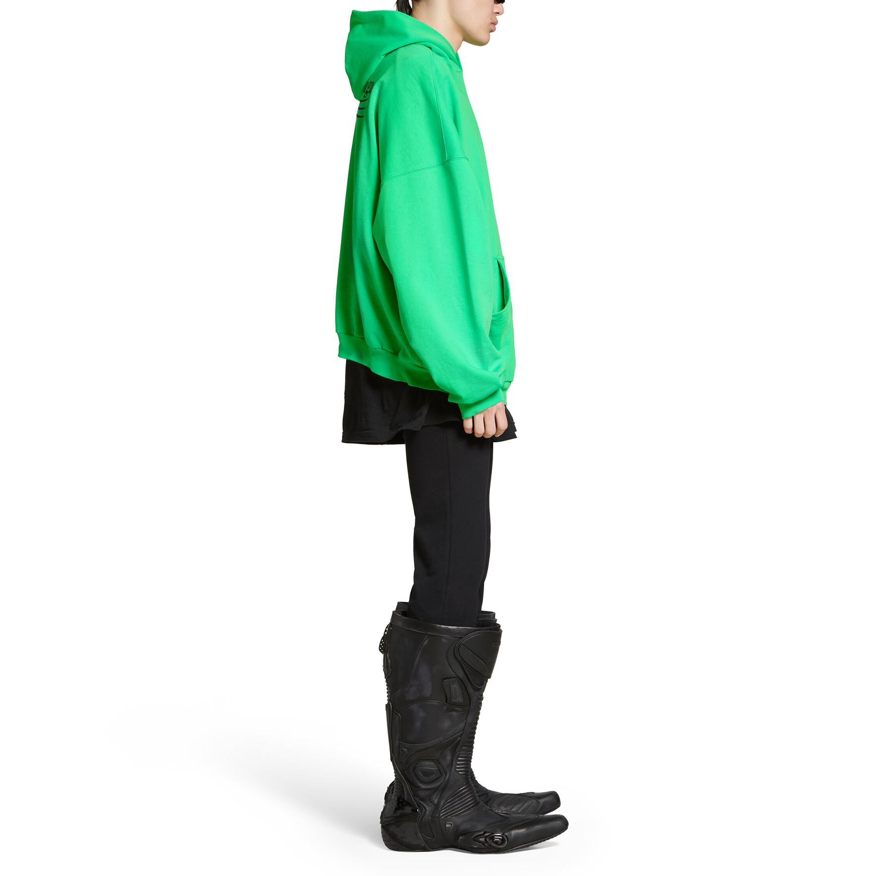 Balenciaga FW23 Green Logo Print Oversized Hoodie Unisex. 739024TPVD23600 圖 6