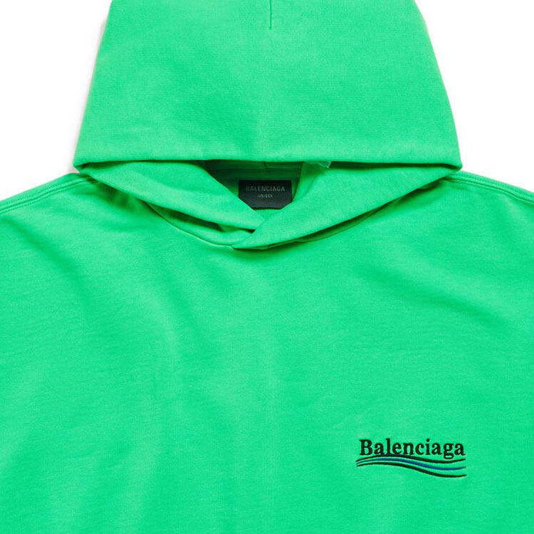 Balenciaga FW23 Green Logo Print Oversized Hoodie Unisex. 739024TPVD23600 圖 7