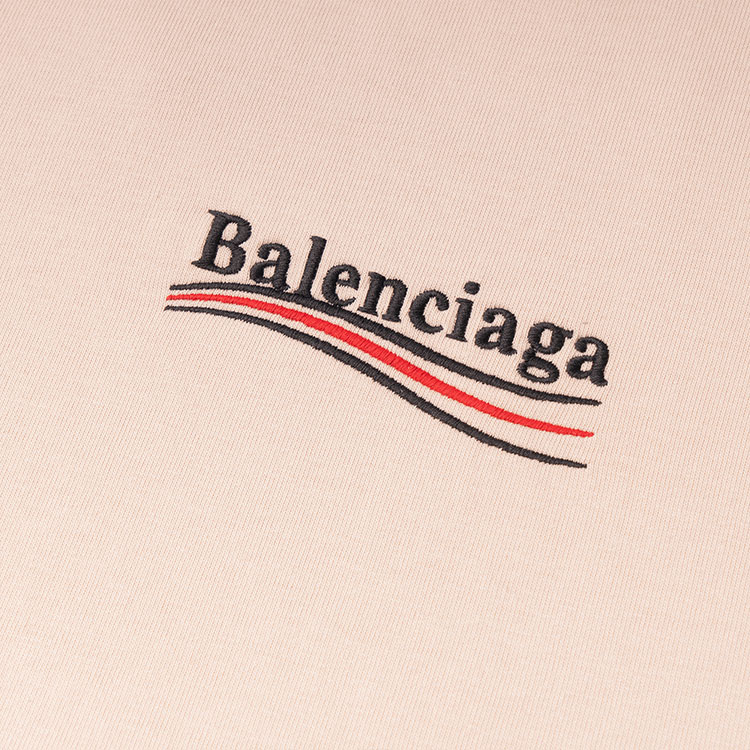 Balenciaga FW23 Letter Logo Print Crewneck T-Shirt Beige  Regular Fit. 641675TKVJ19711 圖 6