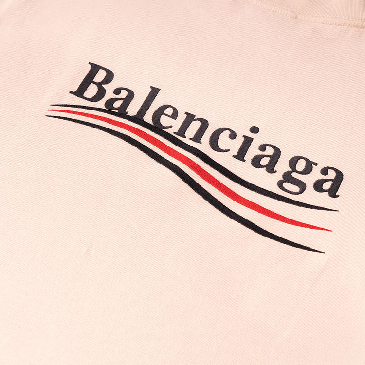 Balenciaga FW23 Letter Logo Print Crewneck T-Shirt Beige  Regular Fit. 641675TKVJ19711 圖 8