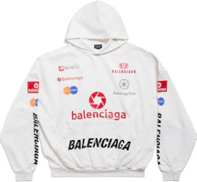 Balenciaga FW23 Letter Logo Print Hoodie Unisex Oversized Fit White. 767885TPVF19000 Balenciaga FW23 Letter Logo Print Hoodie Unisex Oversized Fit White. 767885TPVF19000