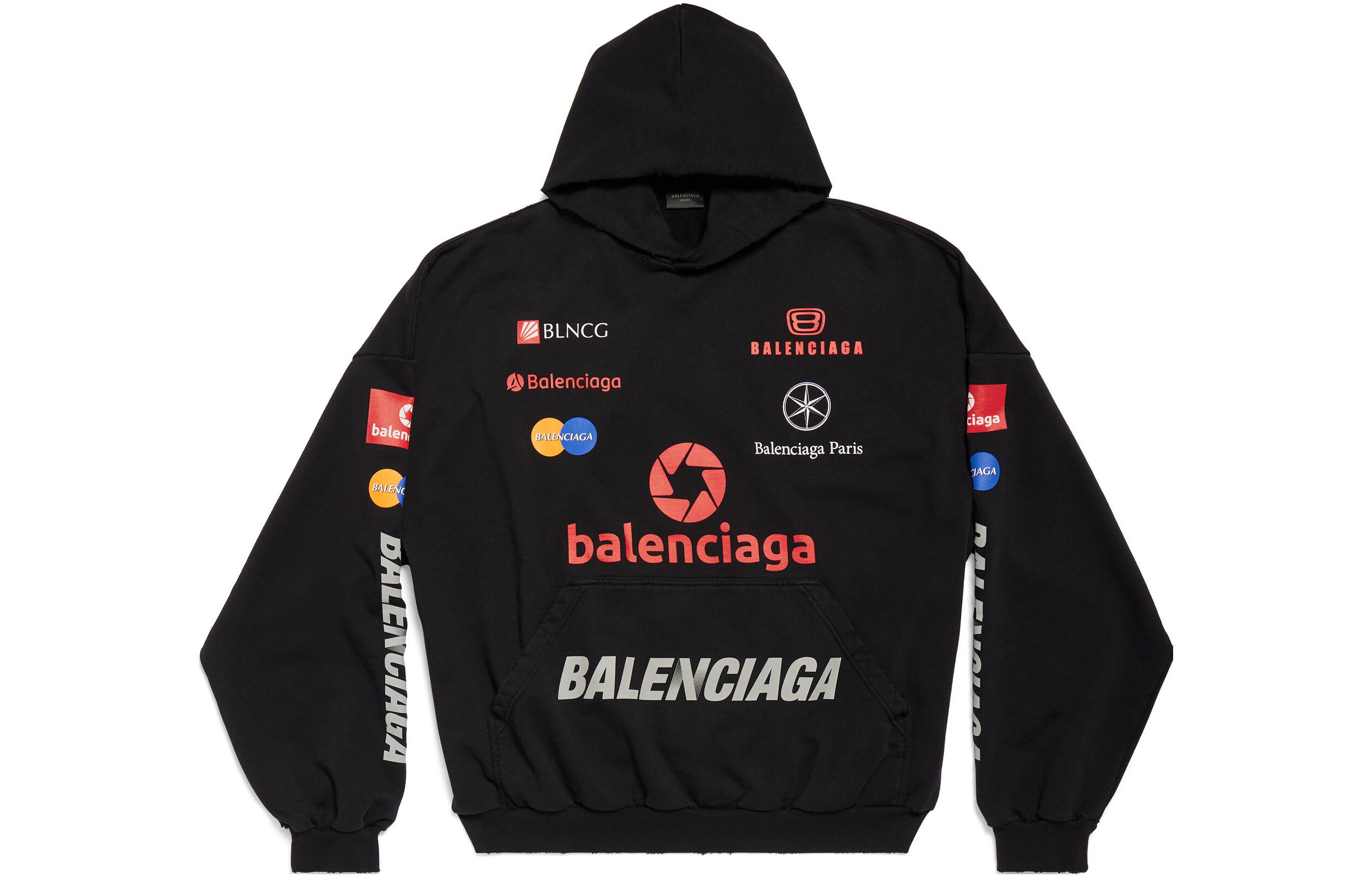 Cheap Sudadera Balenciaga FW23 Logo Letras Unisex Ajuste Oversize Blanca. 767885TPVF19000