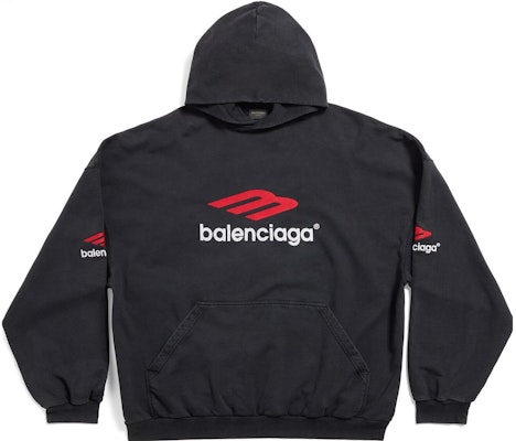 Balenciaga FW23 Hoodie Hitam Unisex dengan Motif Letter Print Fit Santai. 739024TPVD81470 Buy Balenciaga FW23 Hoodie Hitam Unisex dengan Motif Letter Print Fit Santai. 739024TPVD81470