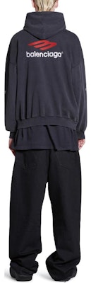 Balenciaga FW23 Hoodie Hitam Unisex dengan Motif Letter Print Fit Santai. 739024TPVD81470 Details for Balenciaga FW23 Hoodie Hitam Unisex dengan Motif Letter Print Fit Santai. 739024TPVD81470