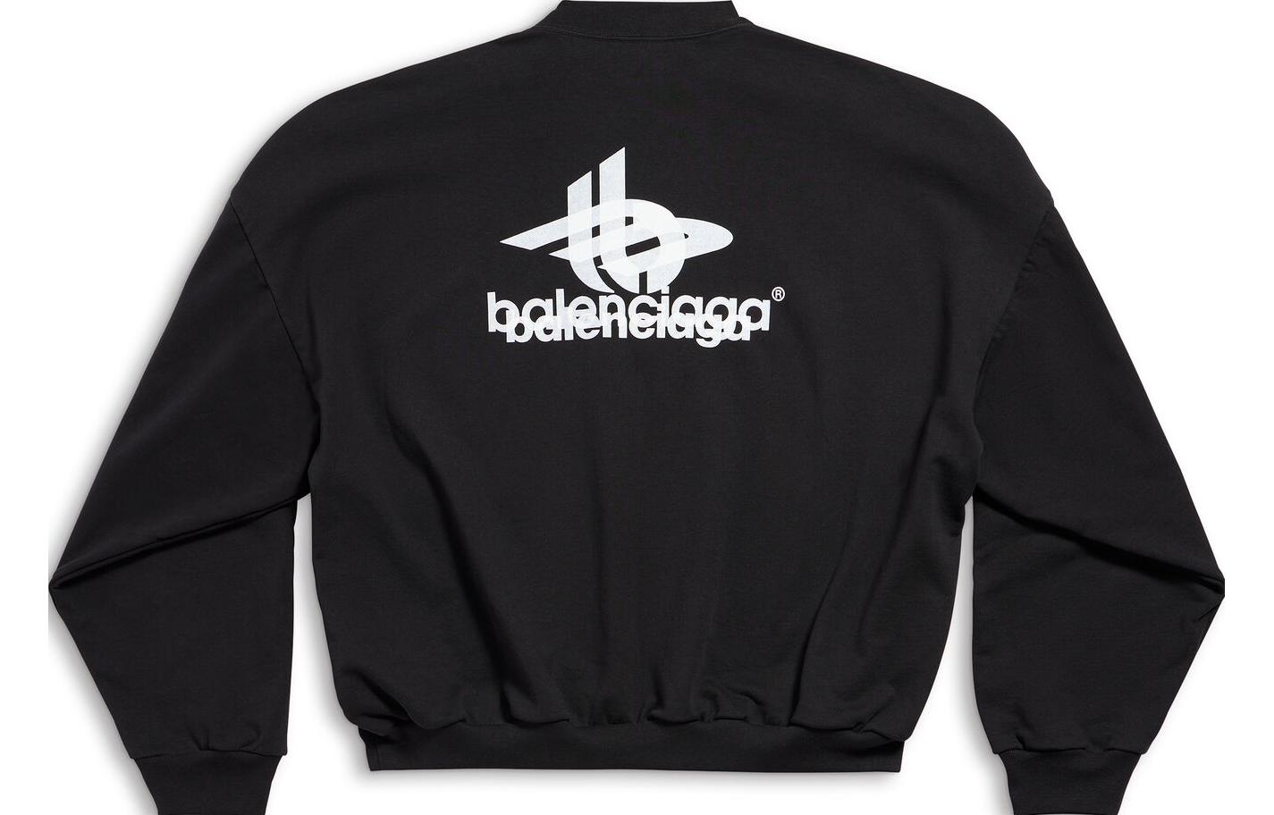 Lookbook Balenciaga FW23 Letter Print Black Oversized Pullover Sweatshirt Men. 767860TPVF31070
