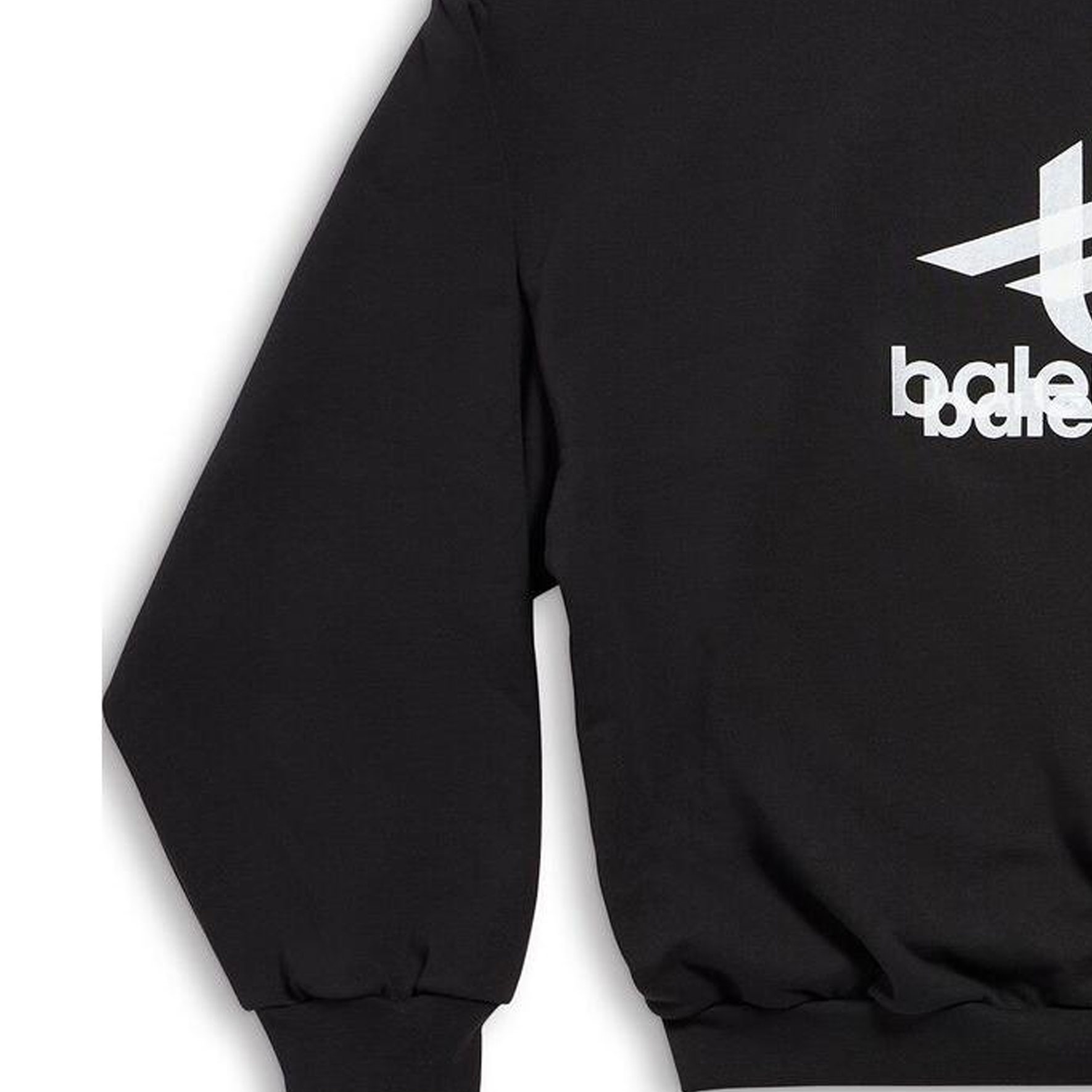 Cheap Balenciaga FW23 Letter Print Black Oversized Pullover Sweatshirt Men. 767860TPVF31070