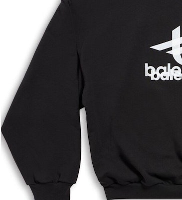 Balenciaga FW23 Letter Print Black Oversized Pullover Sweatshirt Men. 767860TPVF31070 Cheap Balenciaga FW23 Letter Print Black Oversized Pullover Sweatshirt Men. 767860TPVF31070