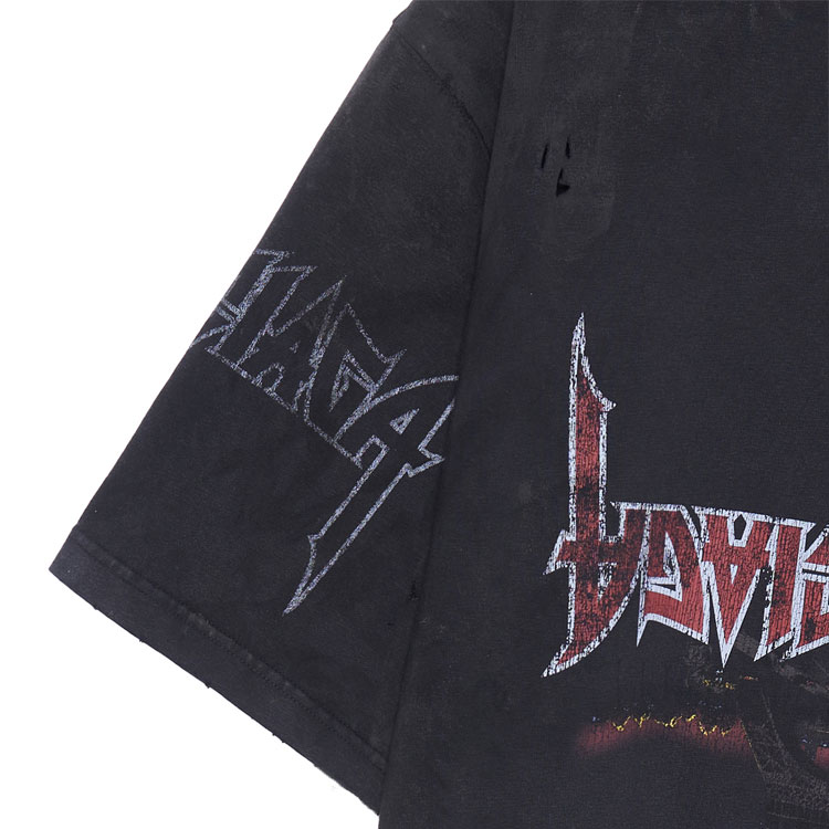 Purchase Balenciaga FW23 Letter Print Black Oversized Unisex Crewneck T-Shirt. 698811TOVT31055