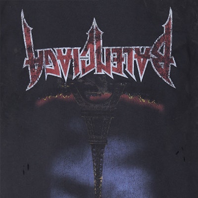 Balenciaga FW23 Letter Print Black Oversized Unisex Crewneck T-Shirt. 698811TOVT31055 Details for Balenciaga FW23 Letter Print Black Oversized Unisex Crewneck T-Shirt. 698811TOVT31055