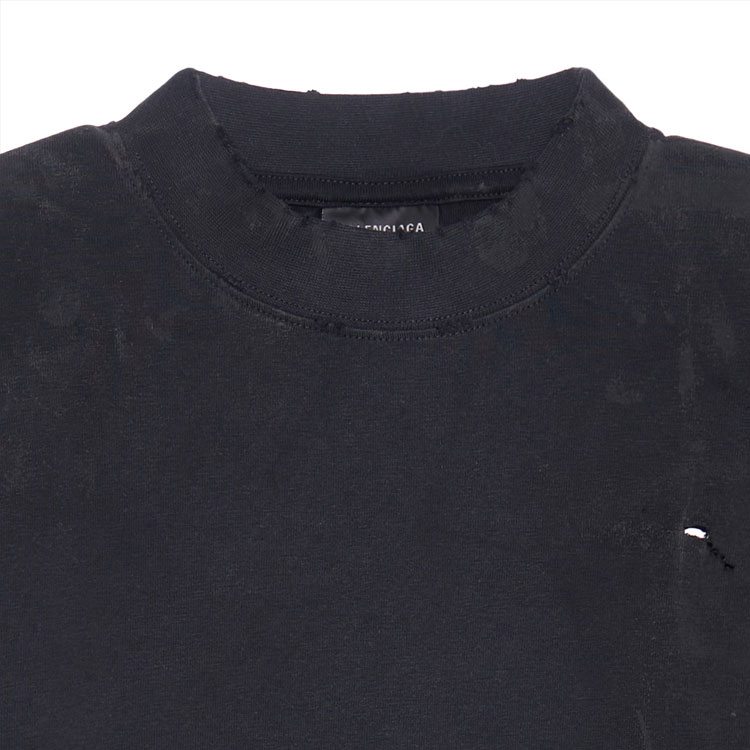 Cheap Balenciaga FW23 Letter Print Black Oversized Unisex Crewneck T-Shirt. 698811TOVT31055