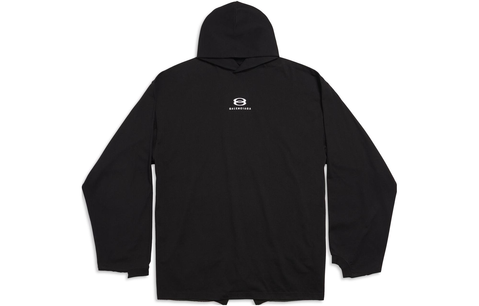 Balenciaga FW23 Letter Print Hoodie Unisex Black - Oversized Fit. 768067TPVG91070 圖 2