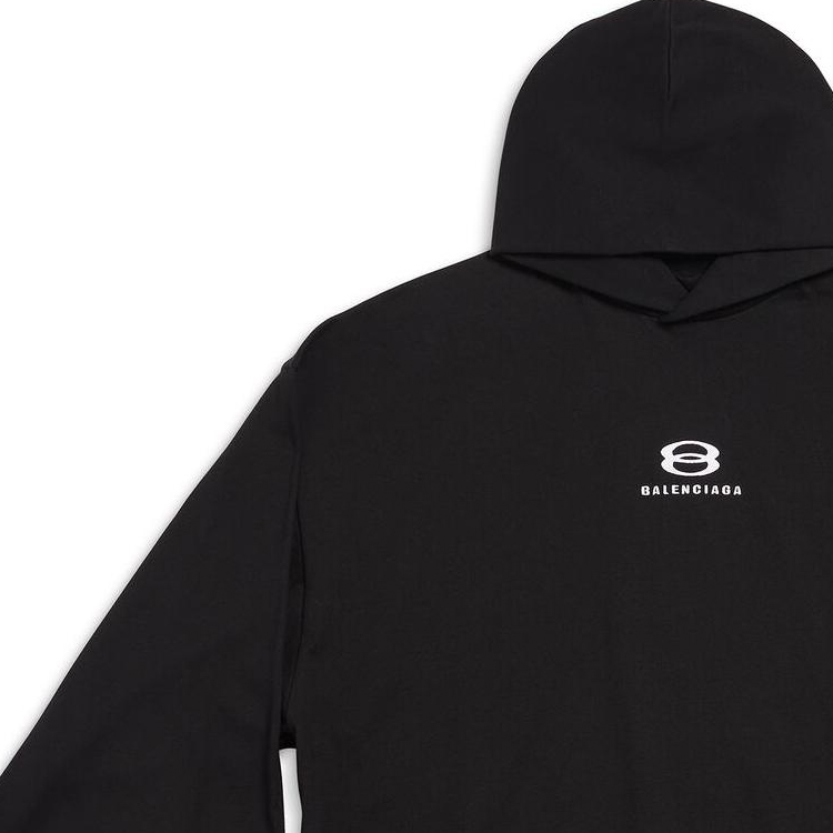 Balenciaga FW23 Letter Print Hoodie Unisex Black - Oversized Fit. 768067TPVG91070 圖 7