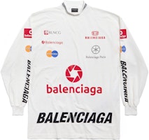 Balenciaga FW23 Letter Print Knit Long Sleeve T-Shirt Unisex White Loose Fit 767879TPVE99000 Balenciaga FW23 Letter Print Knit Long Sleeve T-Shirt Unisex White Loose Fit 767879TPVE99000