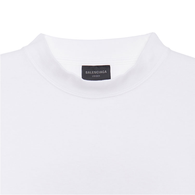 Shop Balenciaga FW23 Baju Lengan Panjang Putih Cetakan Huruf Oversized Lelaki. 720250TPVD79065