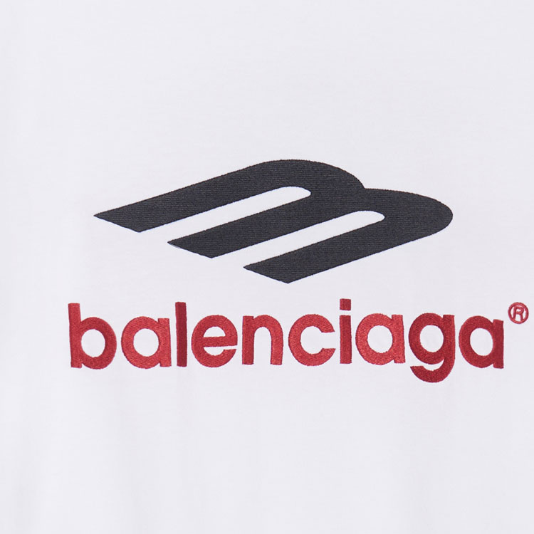 Details for Balenciaga FW23 Baju Lengan Panjang Putih Cetakan Huruf Oversized Lelaki. 720250TPVD79065