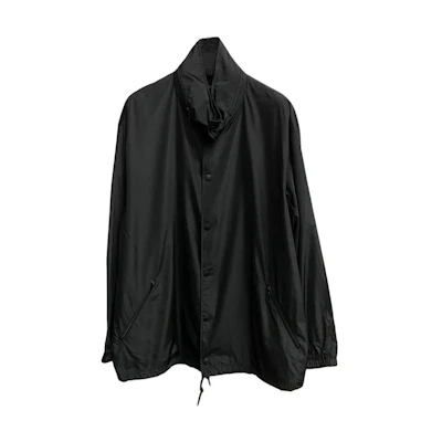 Balenciaga FW23 Letter Print Stand Collar Jacket Black Regular Fit 556238TYD361000